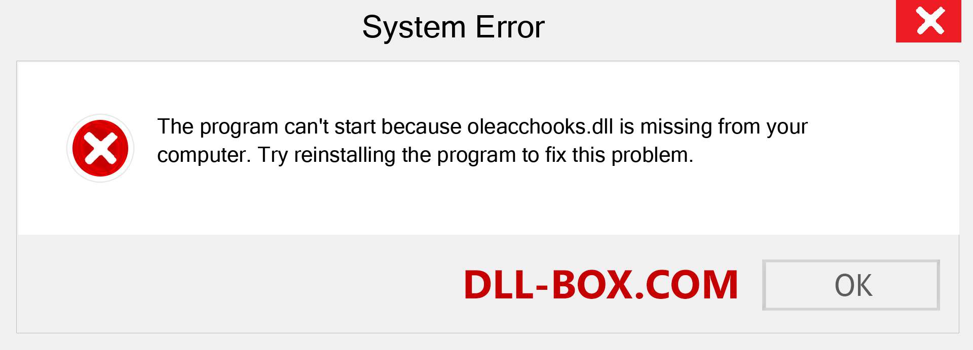 oleacchooks.dll file is missing?. Download for Windows 7, 8, 10 - Fix  oleacchooks dll Missing Error on Windows, photos, images
